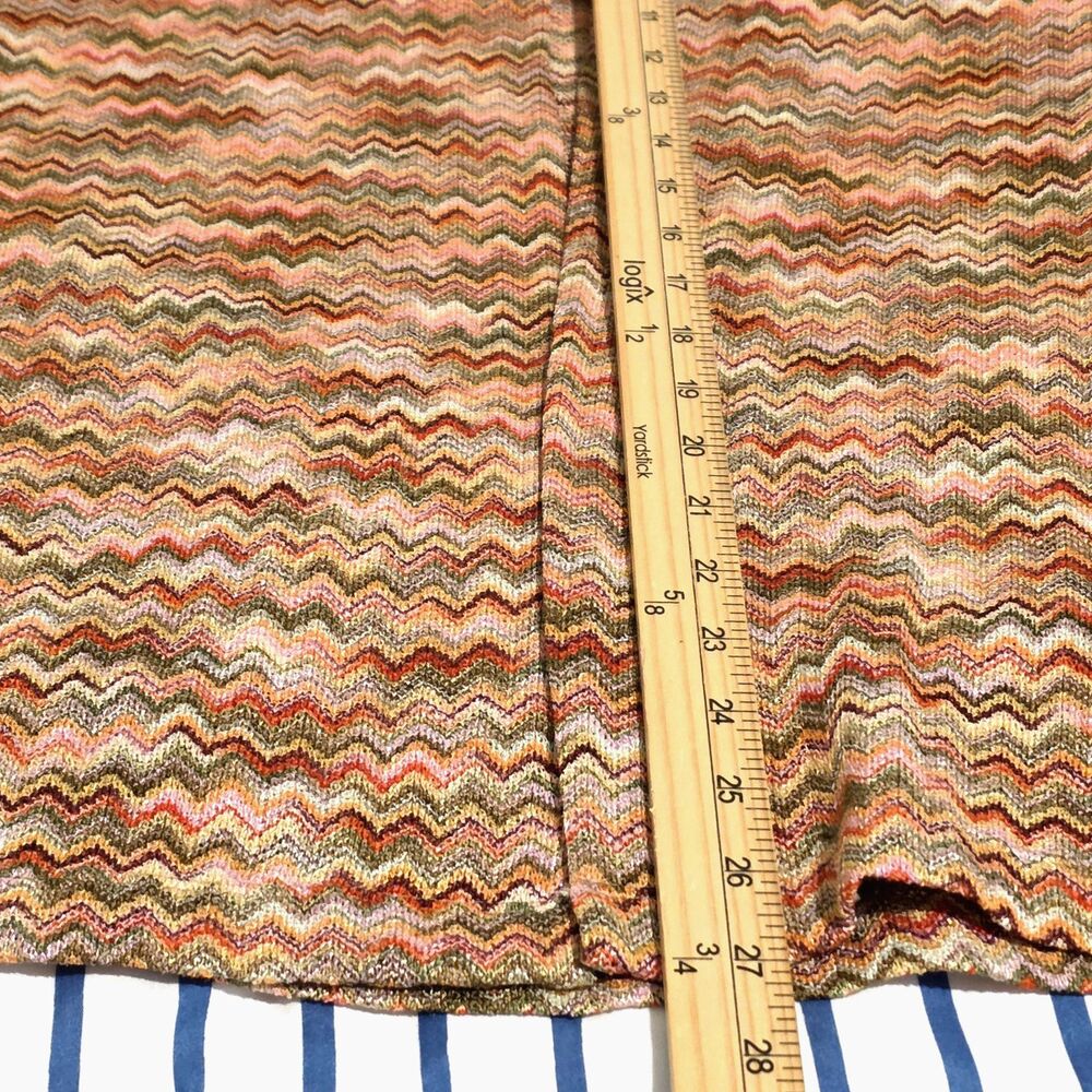 Chicos Travelers Cardigan Open Front Chevron Colorful 3/4 Sleeve Size 2 = L /12 - Picture 8 of 9